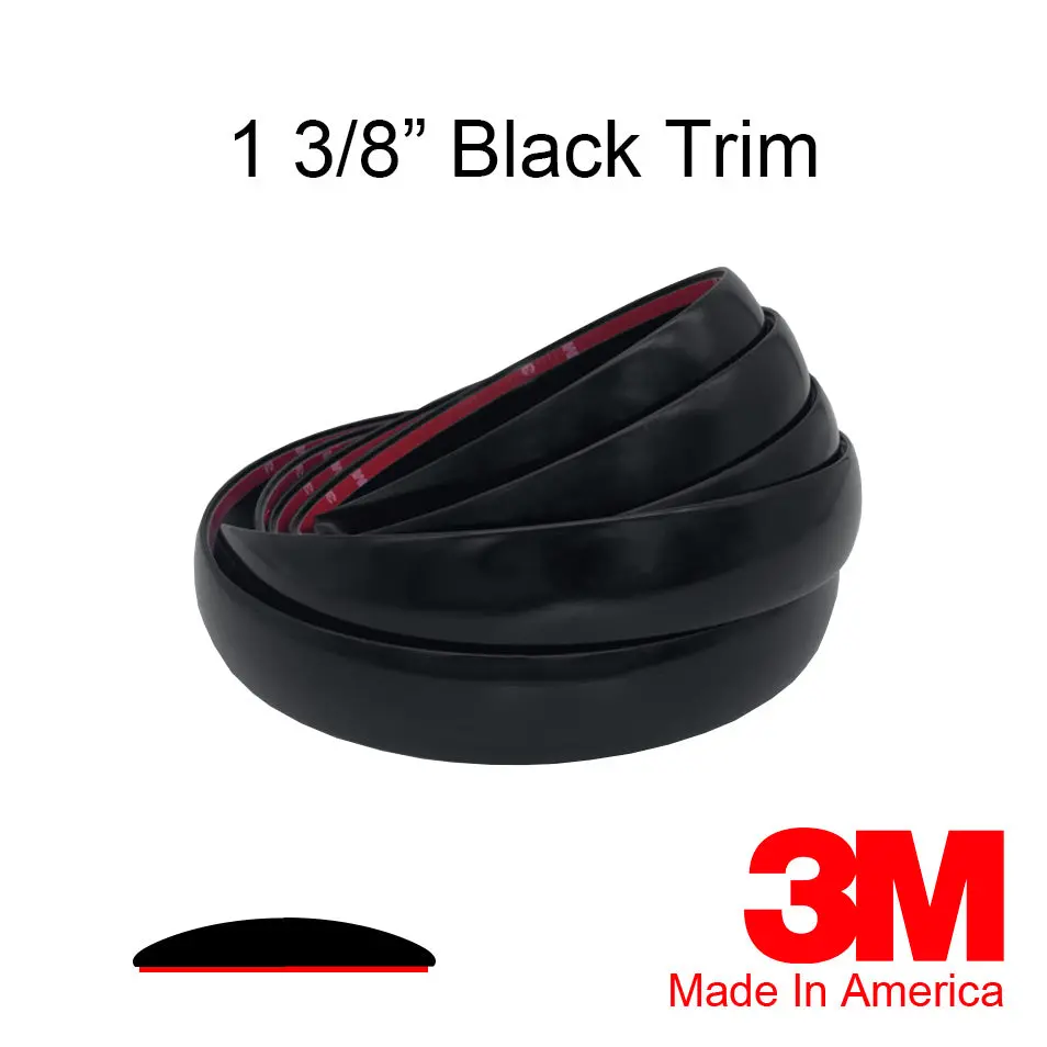 1-3/8'' Black Automotive Trim Molding 1