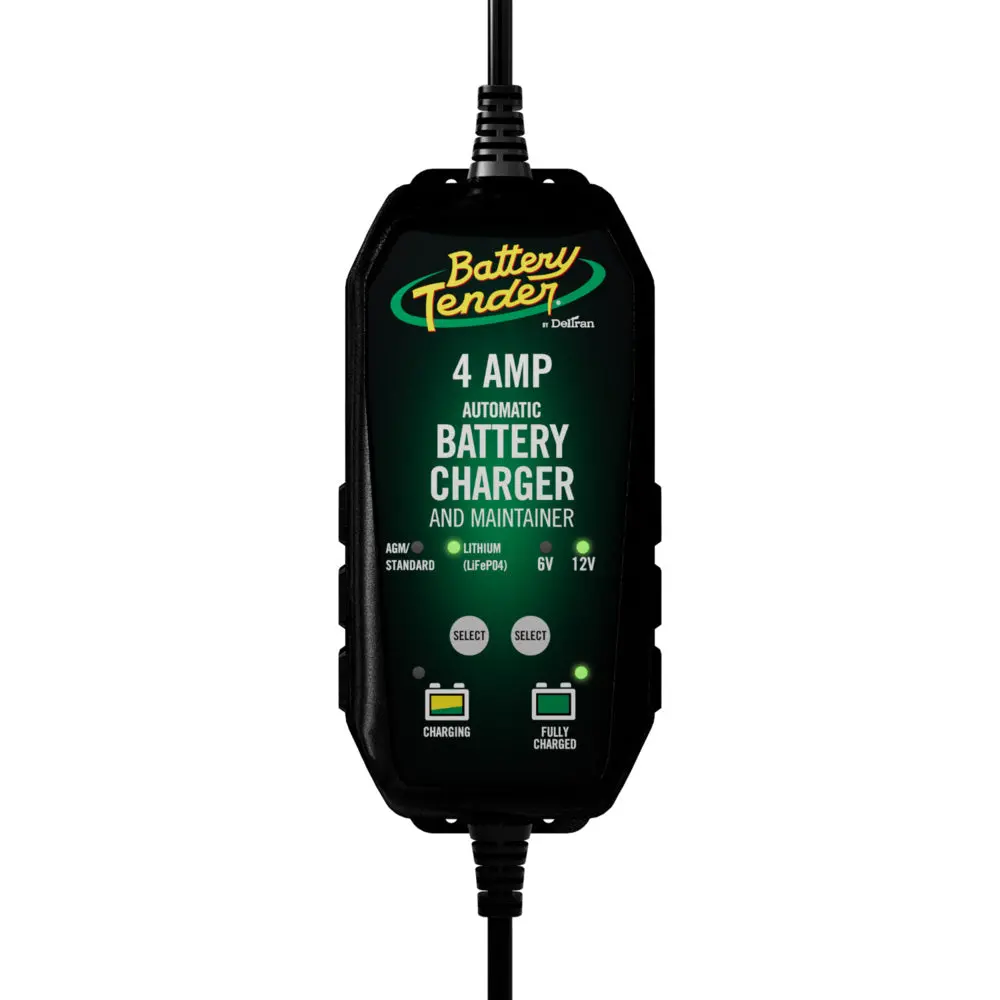Battery Tender 6V/12V, 4A Lead Acid  Lithium Selectable Battery Charger [022-0209-Bt-Wh] 1