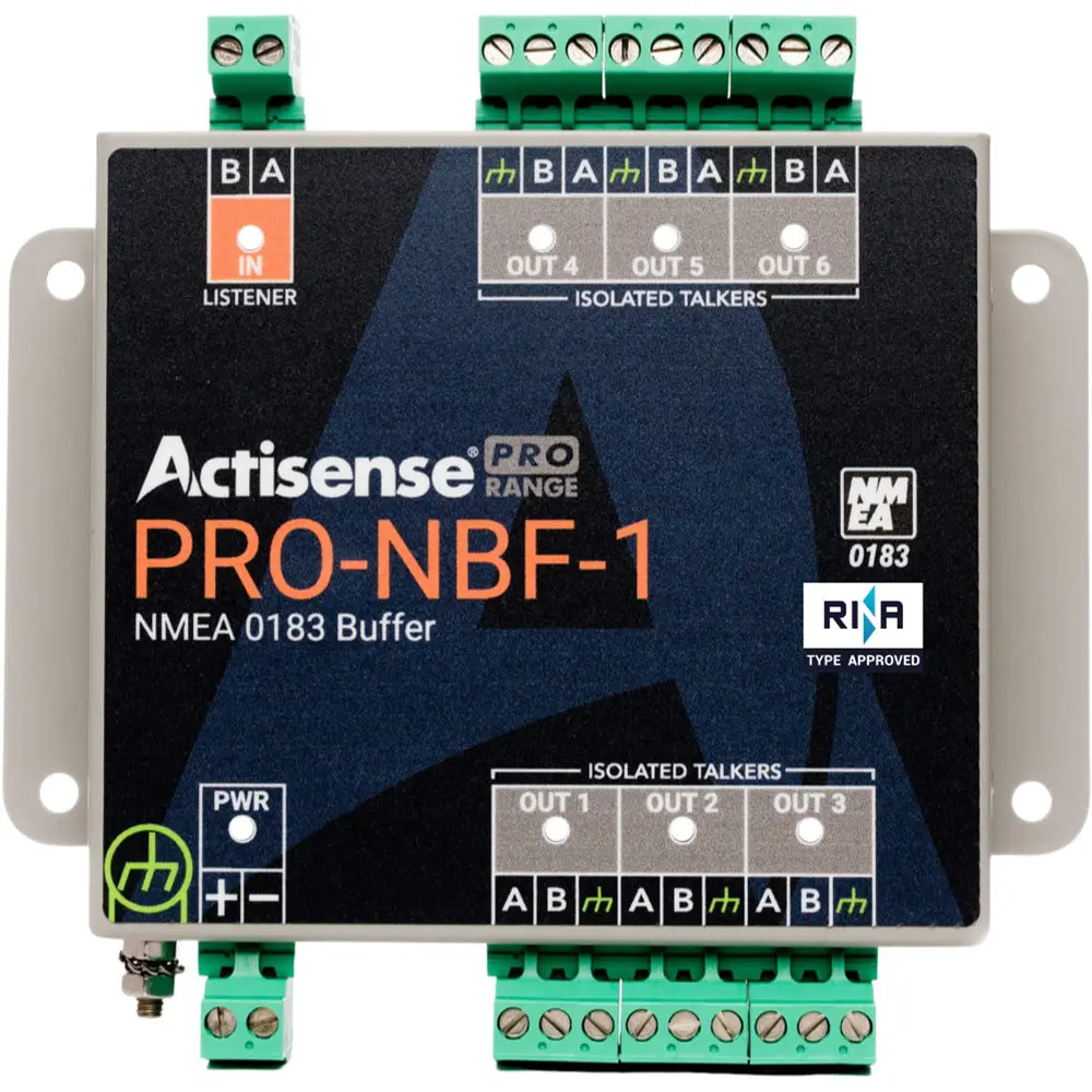 Actisense Pro Nmea Buffer - 1 Opto Input, 6 Iso-Drive Outputs, Serial Port, Pluggable Screw Terminals [Pro-Nbf-1] 1