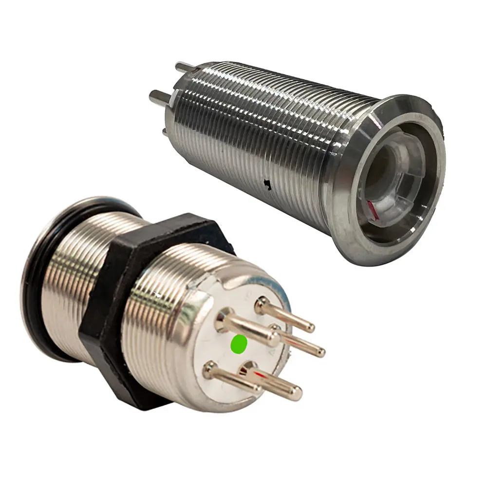 Bluewater 22Mm Inrush Push Button Switch Momentary - Blue/Red Led - Switch Body Only [9059-2113] 1