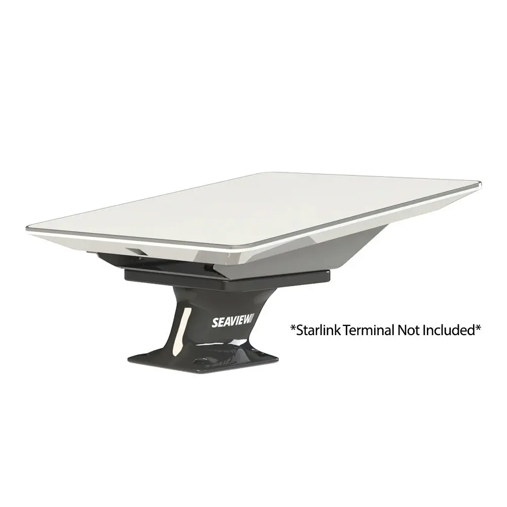 Seaview Starlink High Performance 5" Pedestal Mount W/Adastlka Starlink Top Plate - Black [Adastlkablk+Pma57m1blk] 1