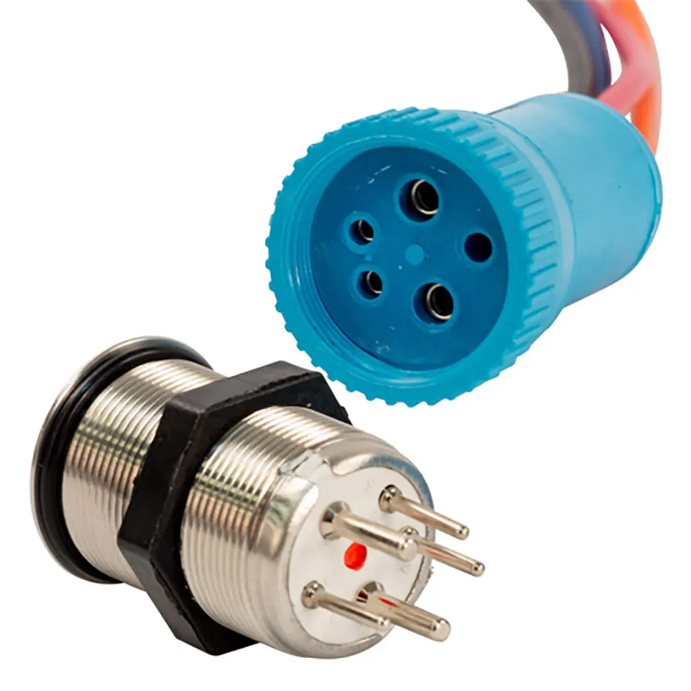 Bluewater 22Mm Push Button Switch - Off/On/On Nav/Anc Contact - Blue/Green/Red Led - 4' Lead [9059-3114-4] 1