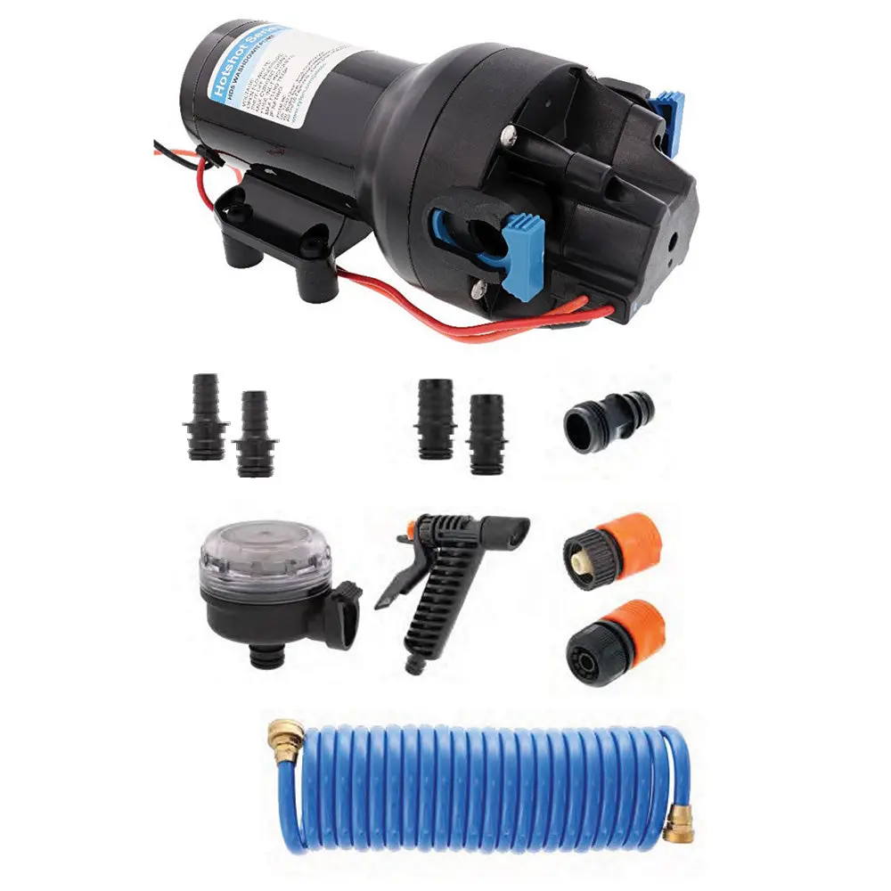 Jabsco Hotshot Hd5 Heavy Duty Washdown Pump Kit W/25' Hosecoil - 12V - 5Gpm - 70Psi [P501j-119N-4A] 1