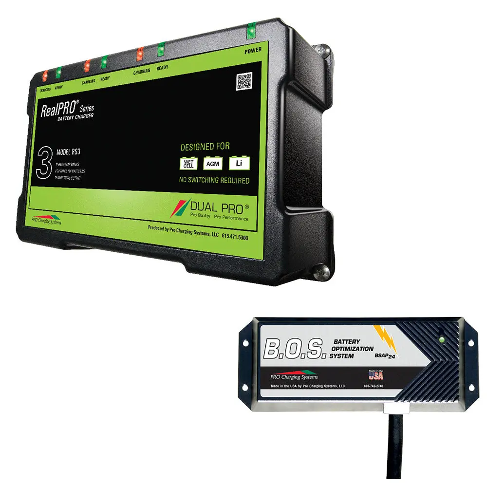 Dual Pro Rs3 3 Bank Battery Charger W/3 Bank B.O.S. [Rs3/Bos12v3] 1