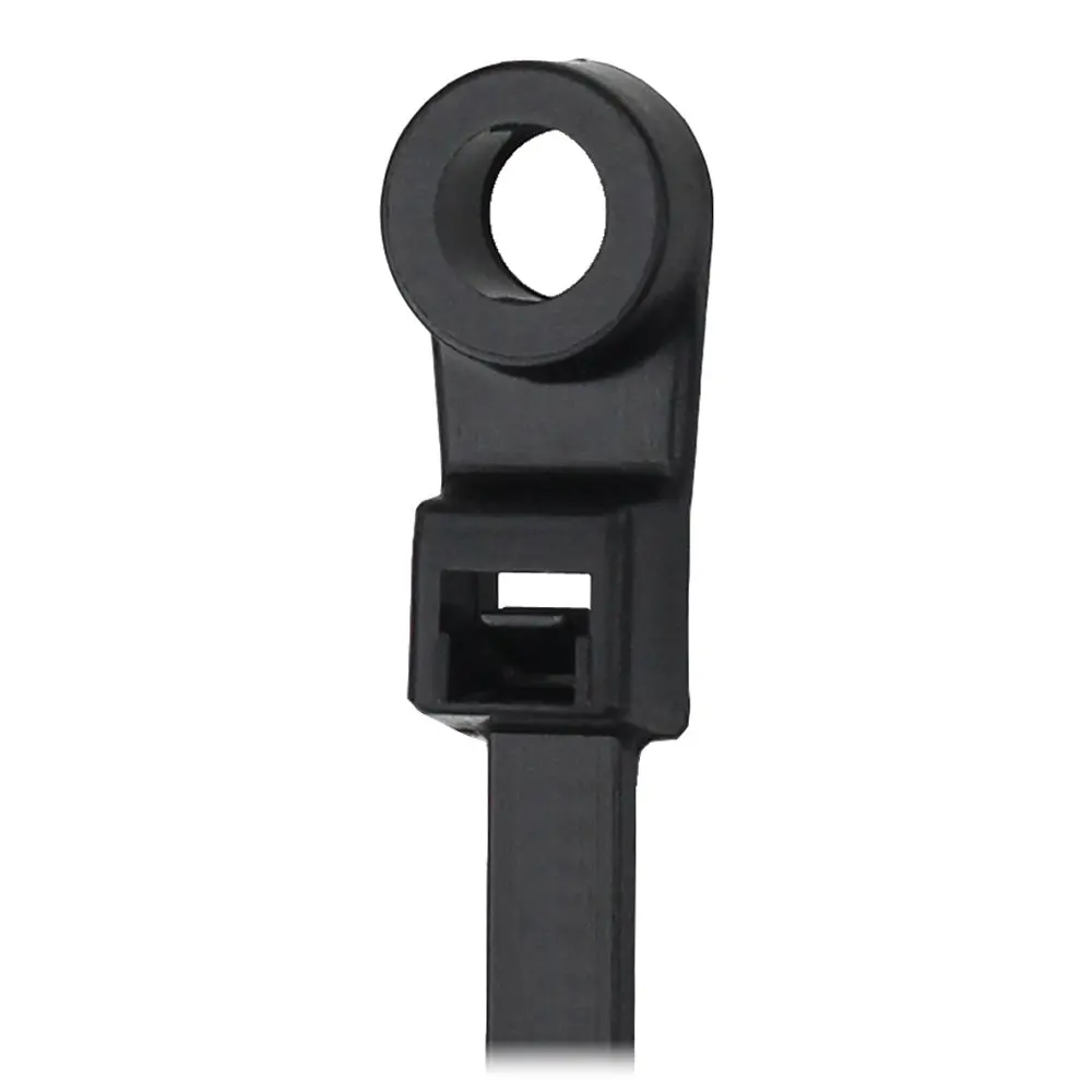 Pacer 15" Cable Tie W/Mounting Ring - Black - 50Lb Tensile Strength - 4" Bundle Diameter - 100 Piece Bag [Ctmr4s-100Bk] 1