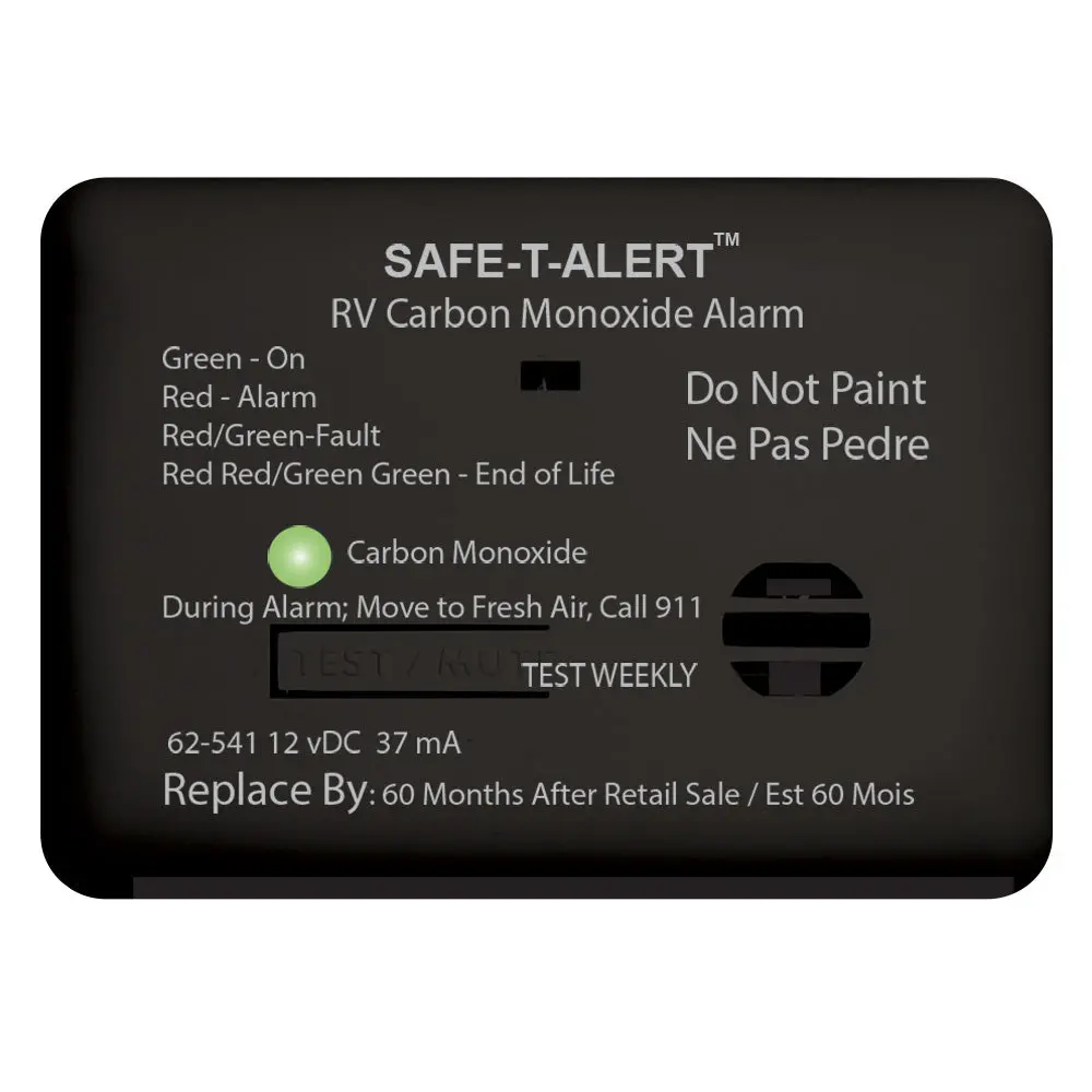 Safe-T-Alert 62 Series Carbon Monoxide Alarm - 12V - Rv Surface Mount - Black [62-541-Bl] 1
