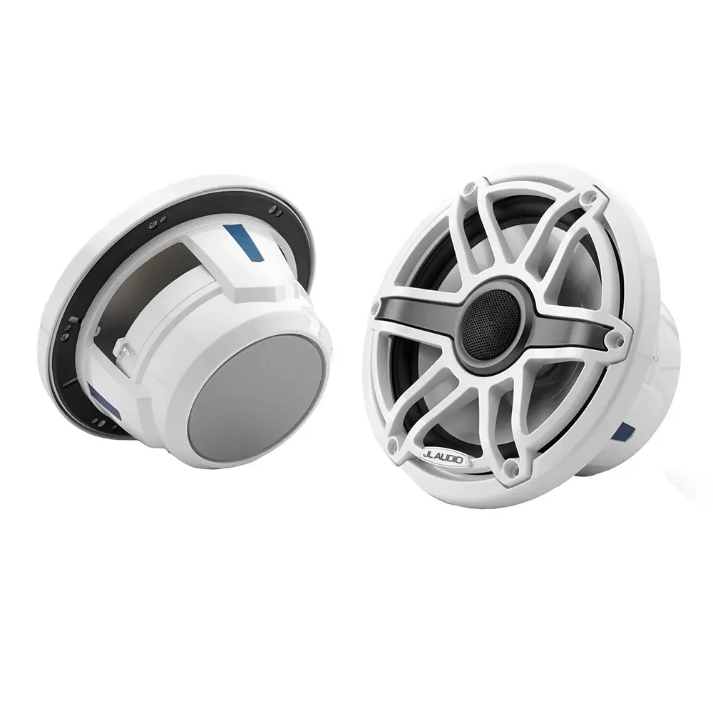 Jl Audio M6 Series 7.7" Marine Coaxial Speakers W/Gloss White Sport Grille - M6-770X-S-Gwgw [010-03073-00] 1