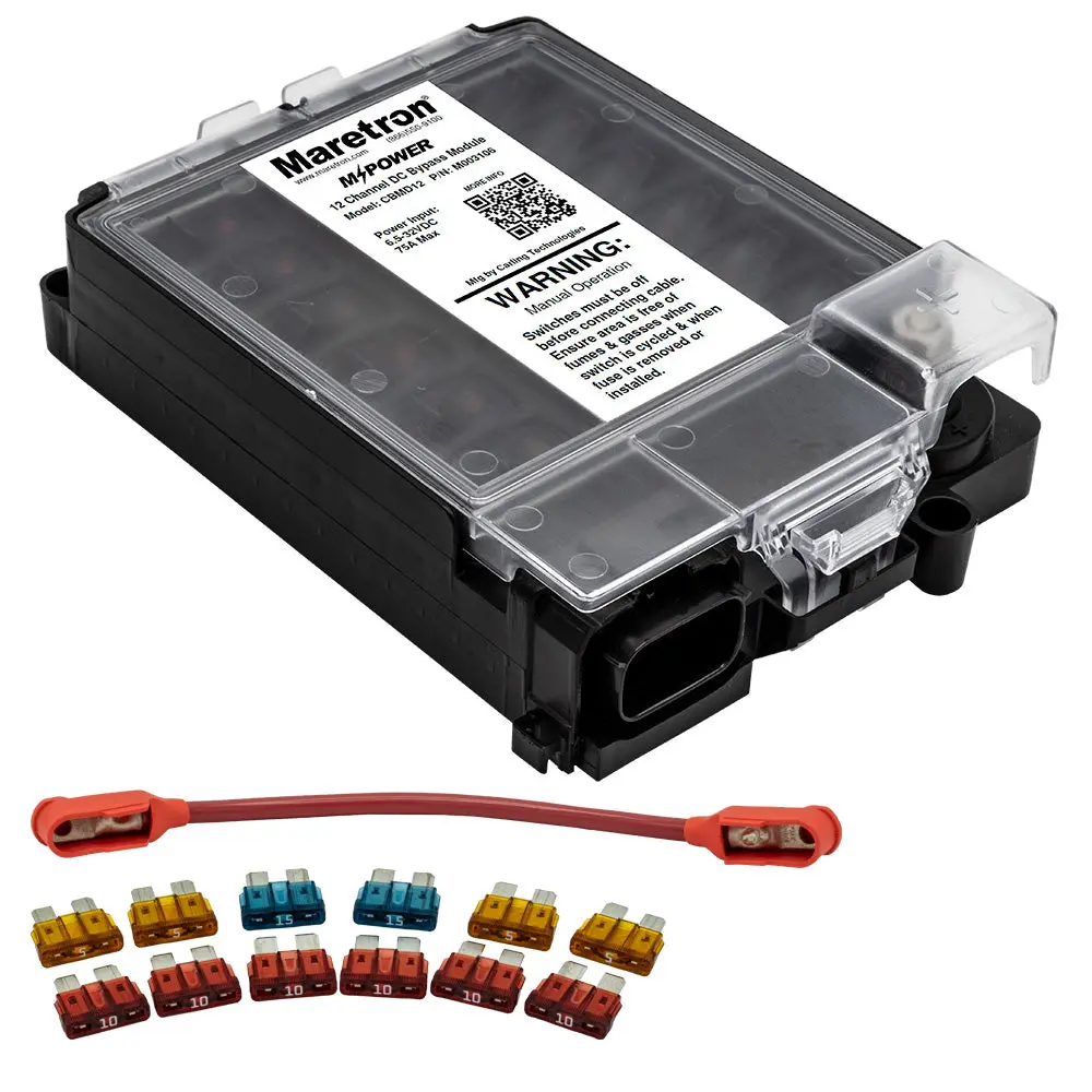 Maretron 12 Circuit Bypass Module Nmea 2K W/Fuse Pack  Jumper Wire [Cbmd12-R] 1