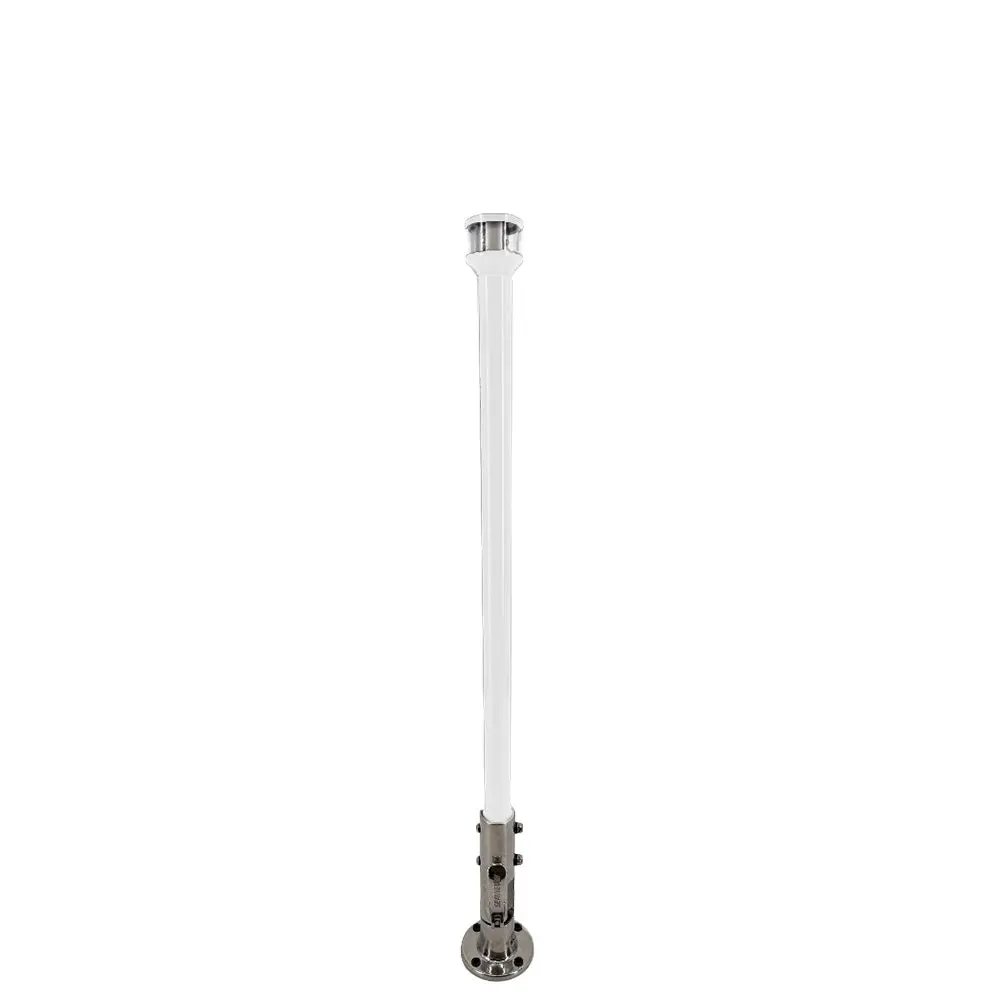 Seaview 12" Manually Folding Light Post W/316 Stainless Steel Base  Ltbled12c5 Navigation Light - White [Svmhb112ledssw] 1