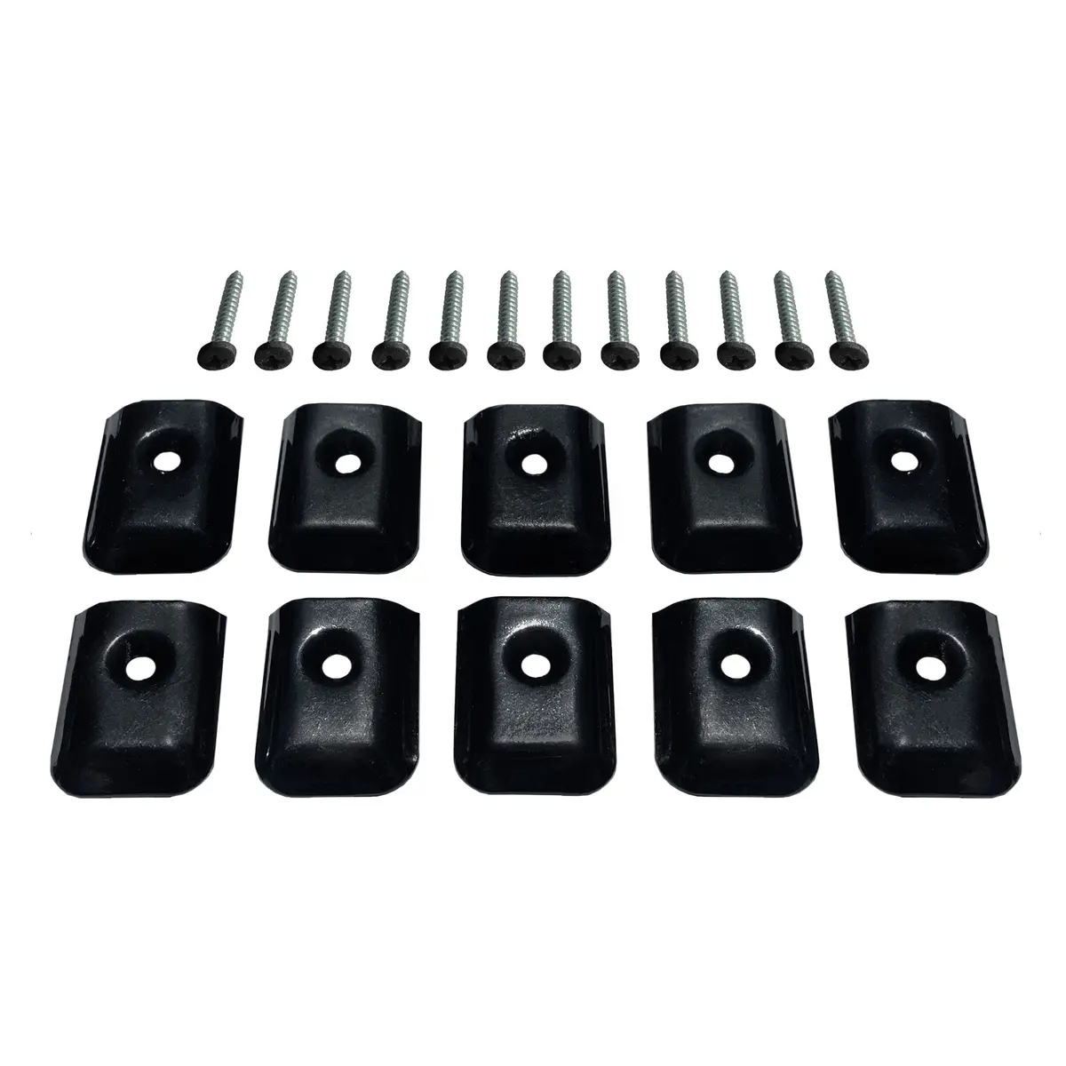 Black Rv Camper Trailer Aluminum Extrusion Flat End Cap For Vinyl Trim Molding 3/4" With Screws 2