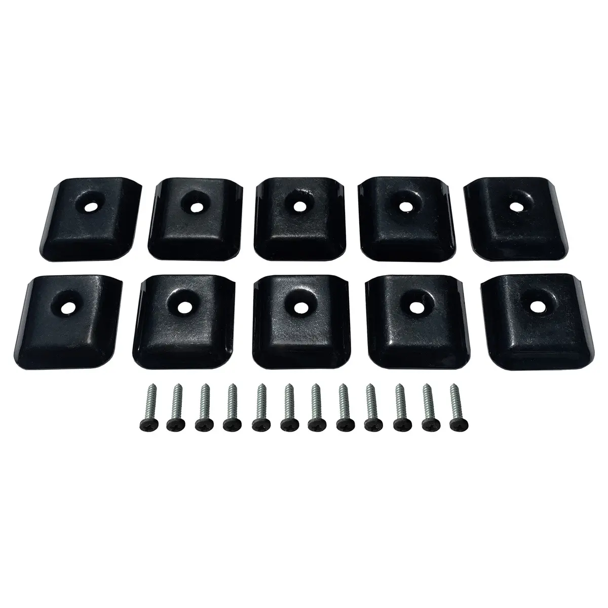 Qpn Black Rv Camper Trailer Aluminum Extrusion Flat End Cap For Vinyl Trim Molding 7/8" With Screws 2