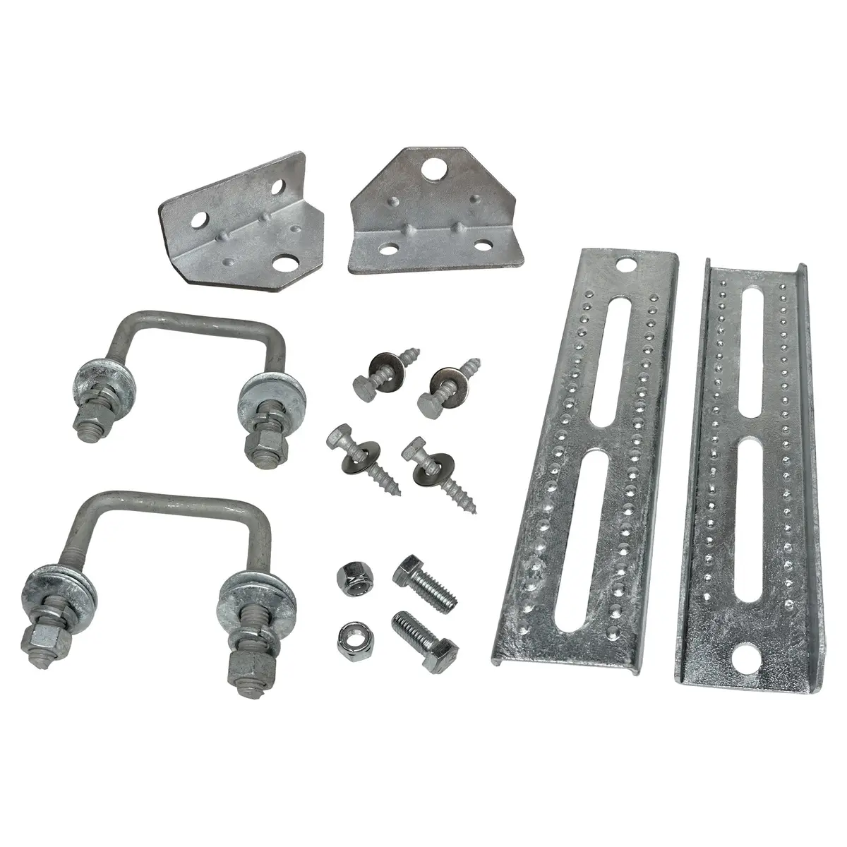 10" Galvanized Swivel Top Bunk Bracket Kit With Hardware For Boat Trailer, Fits 2X3 Cross Members, Heavy Duty 1