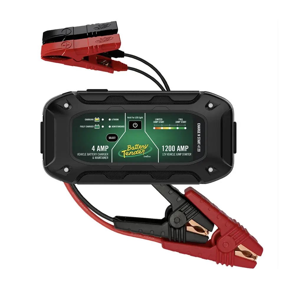 Battery Tender Charge N Start 4120 4 Amp Battery Charger  1200 Amp Jump Starter [030-7020-Wh] 1
