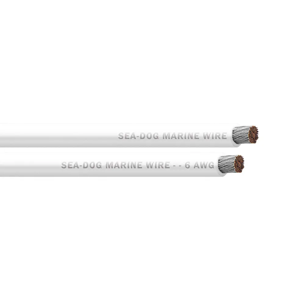 Sea-Dog 6 Awg White Battery Cable - 100' [8006052] 1