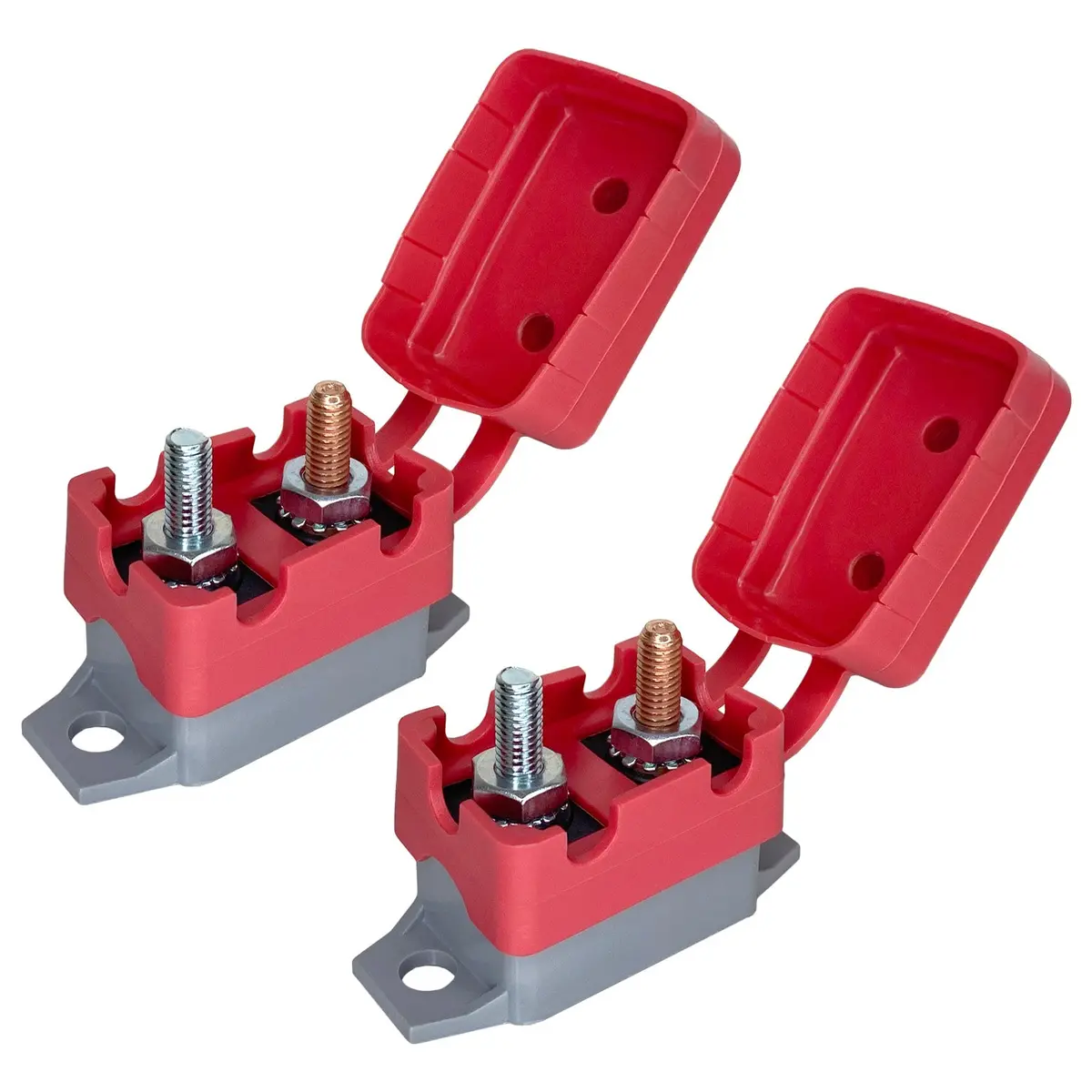5A-50A - 12V - 24V Automatic Reset Circuit Breaker With Cover Stud Bolt For Automotive, Marine, Trailers 7