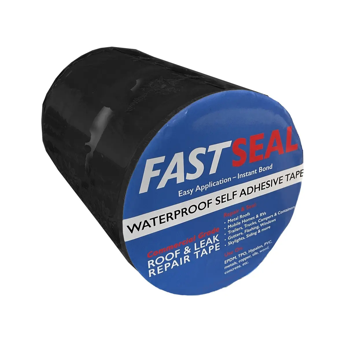 Fastseal Waterproof Roof Leak Repair Tape - Black 12" 1
