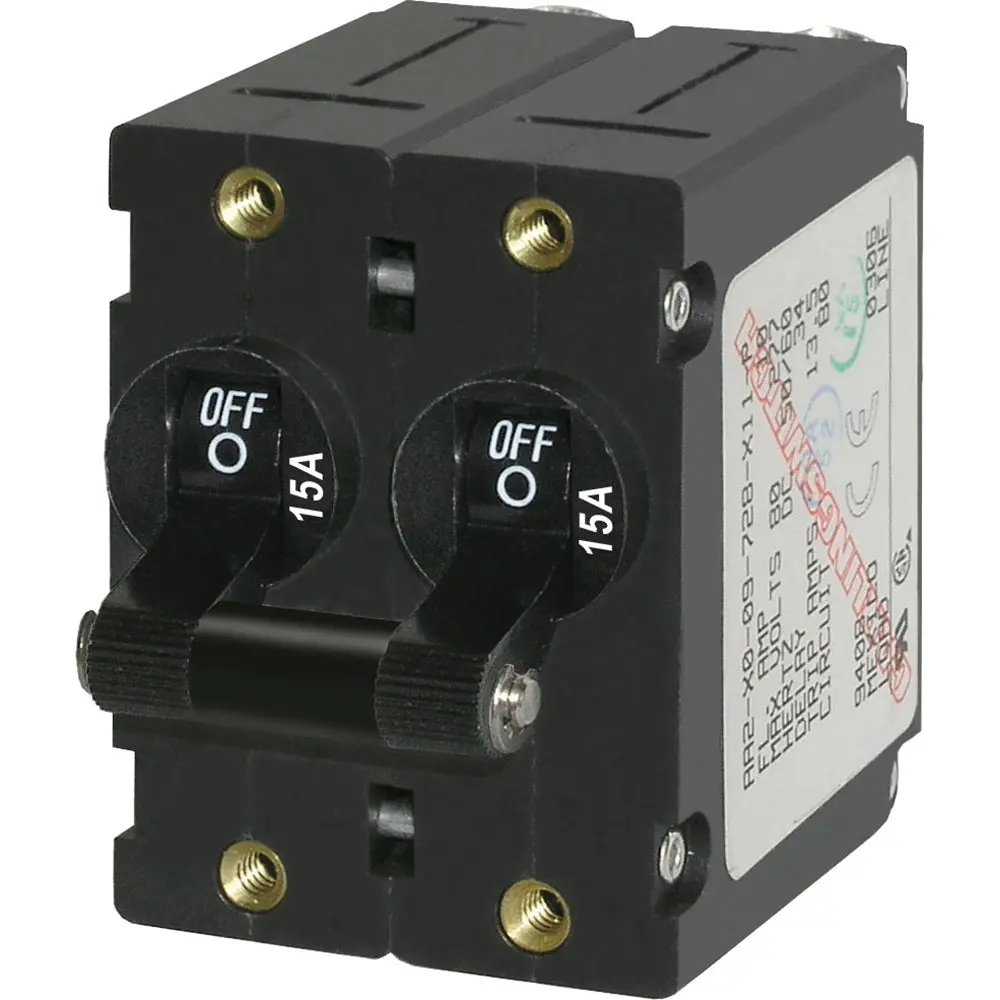 Blue Sea 7234 A-Series Double Pole Toggle - 15A - Black [7234] 1
