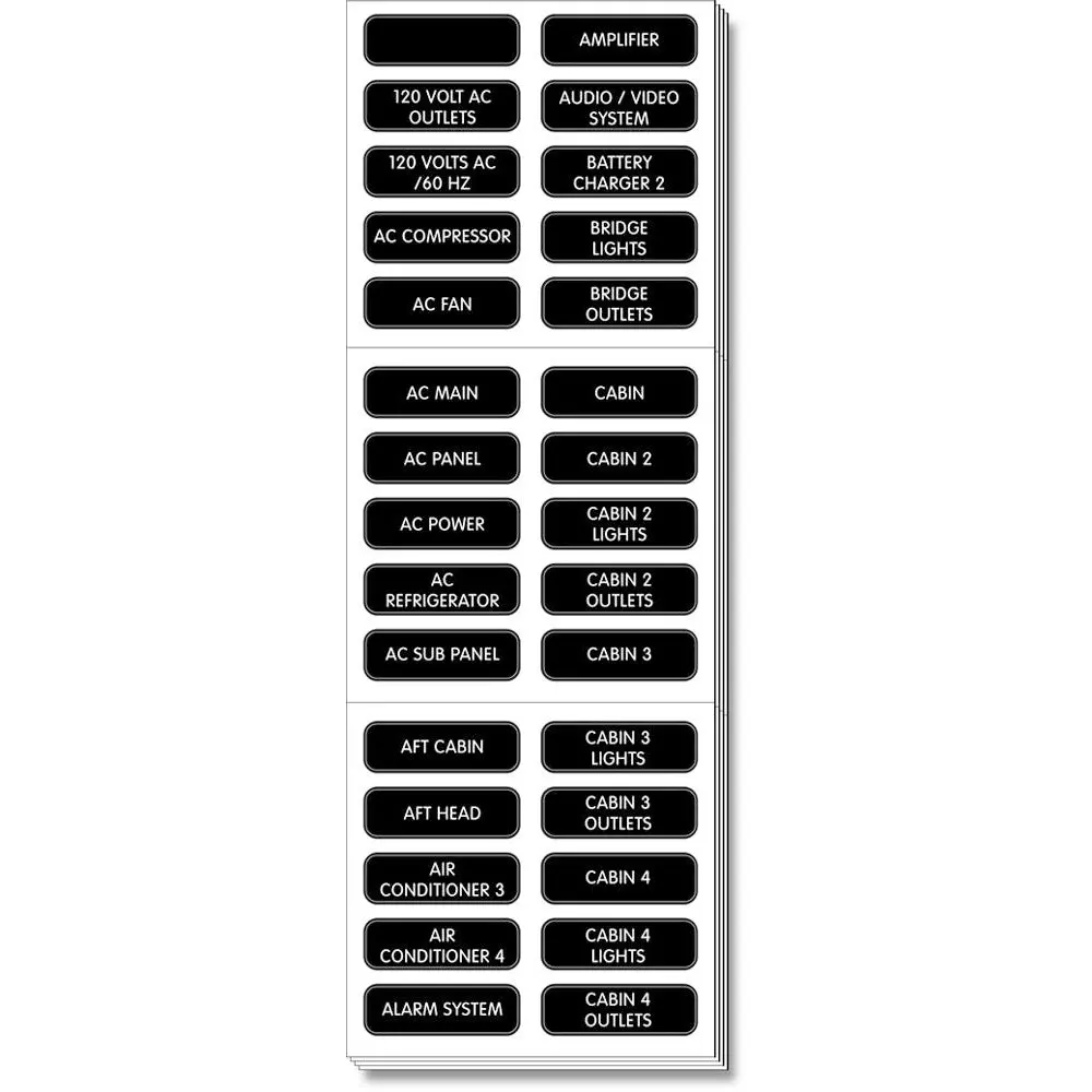 Blue Sea 8067 Ac Panel Extended 120 Label Set [8067] 1