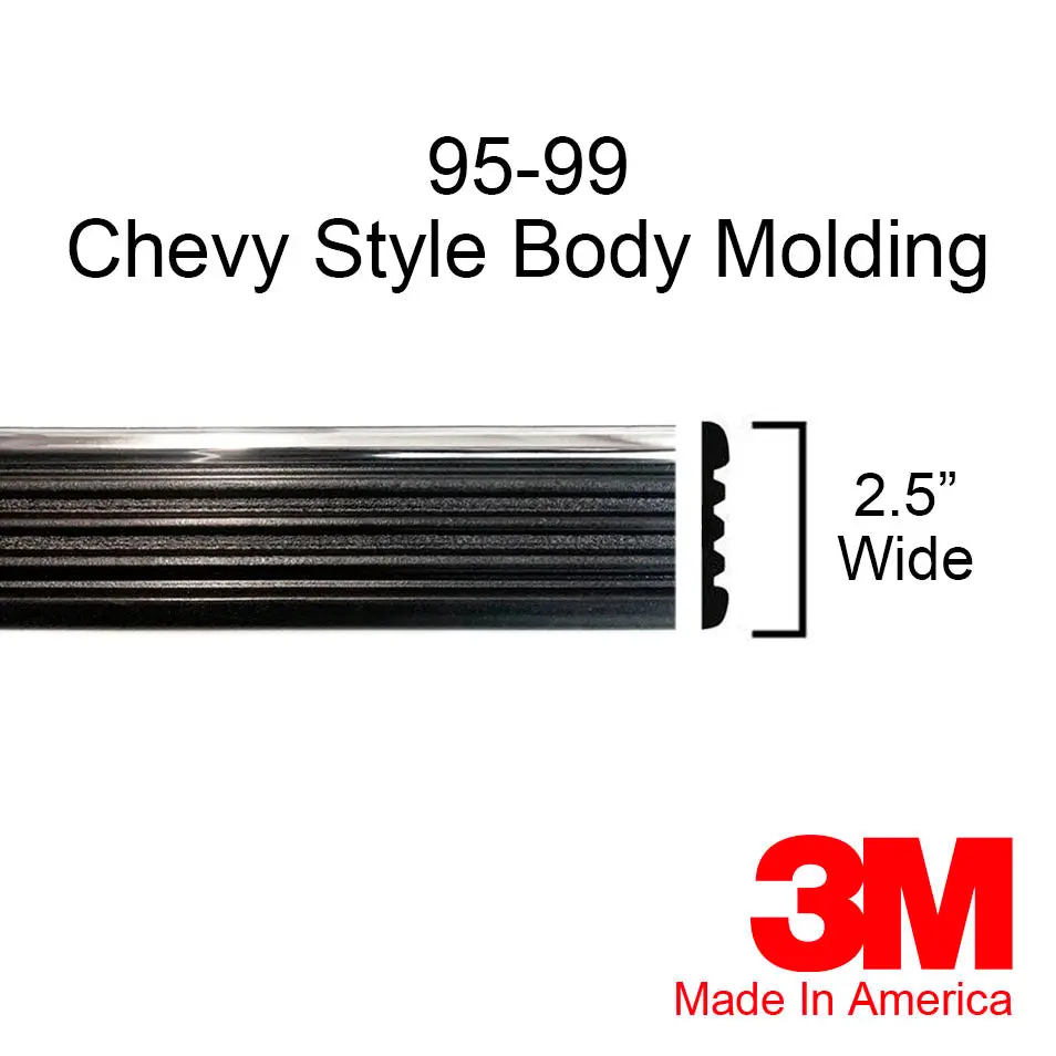 Chrome/Black Side Body Trim Molding For Use On 1995-1999 Chevy Tahoe 1