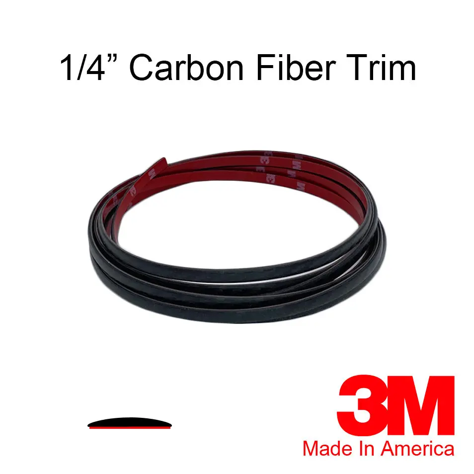 1/4" Black Carbon Fiber Trim Molding 1