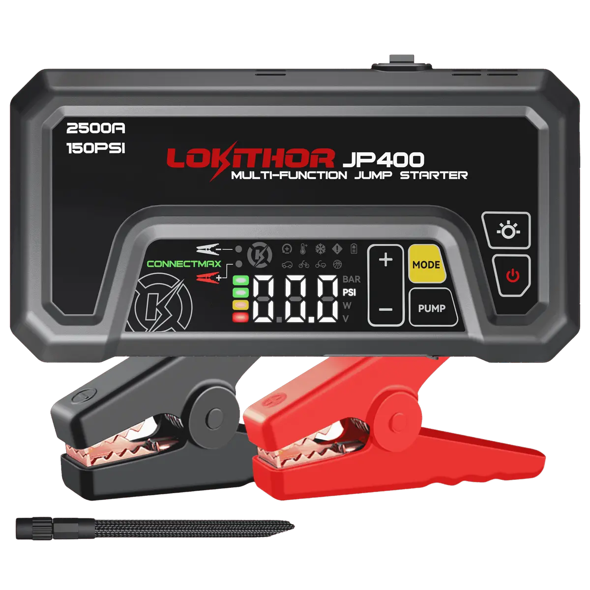 Lokithor Jp400 Jump Starter With Digital Pressure Gauge 2500 Amps 1
