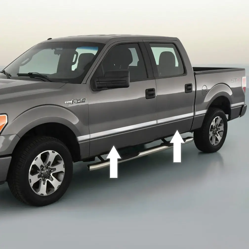 2009-2014 Ford F150 Platinum Style Chrome Side Body Door Trim Molding 1
