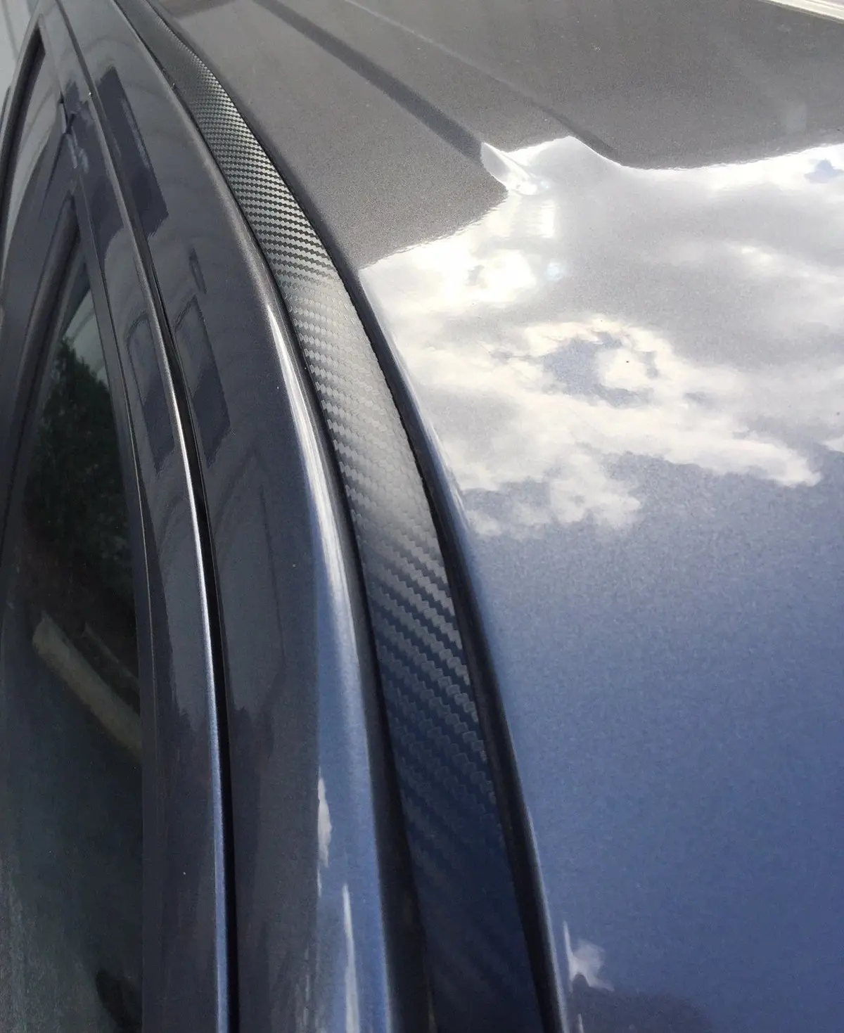 2014-2021 Toyota Tundra Black Carbon Fiber Roof Top Trim Molding Kit 2