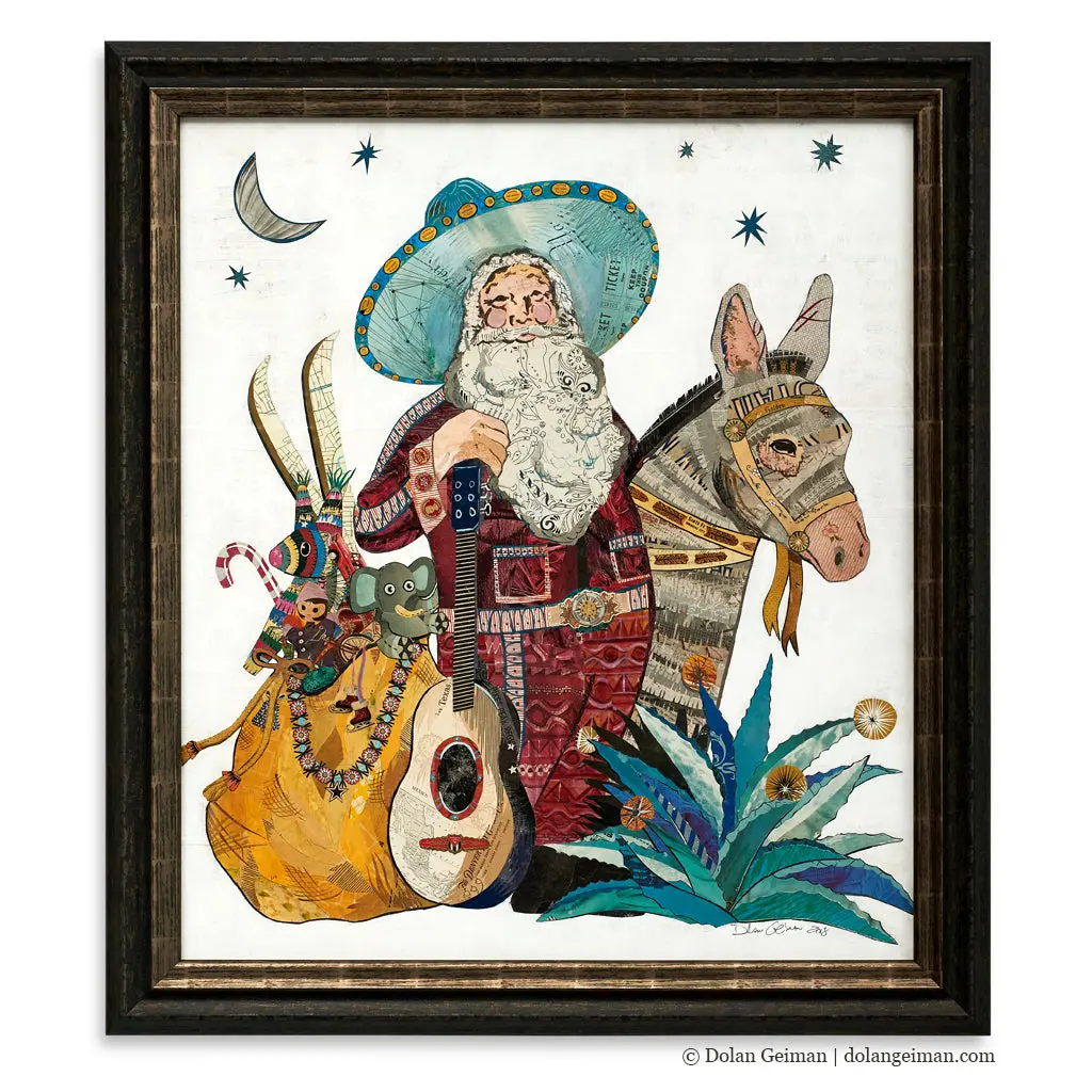2018 Santa Claus Original Paper Collage 1