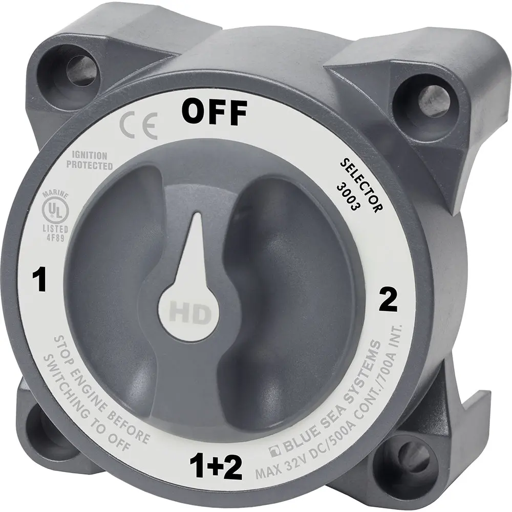 Blue Sea 3003 Hd-Series Battery Switch Selector W/Alternator Field Disconnect [3003] 1