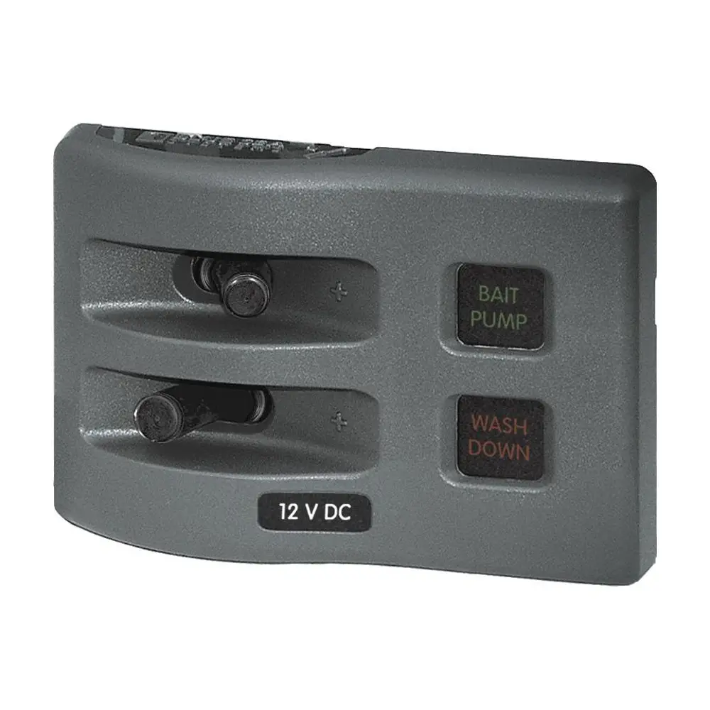 Blue Sea 4302 Weatherdeck Water Resistant Fuse Panel - 2 Position - Grey [4302] 1