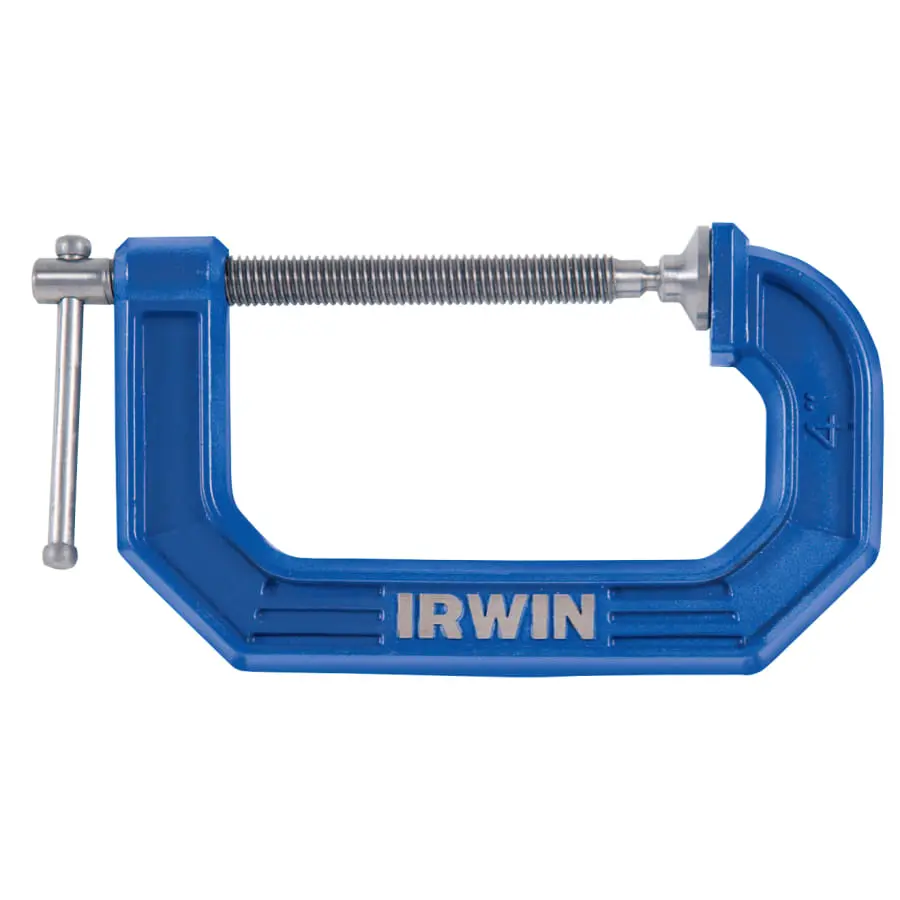 Irwin - C-Clamp, 1-5/16" Throat Depth, 2" Opening, Blue 1