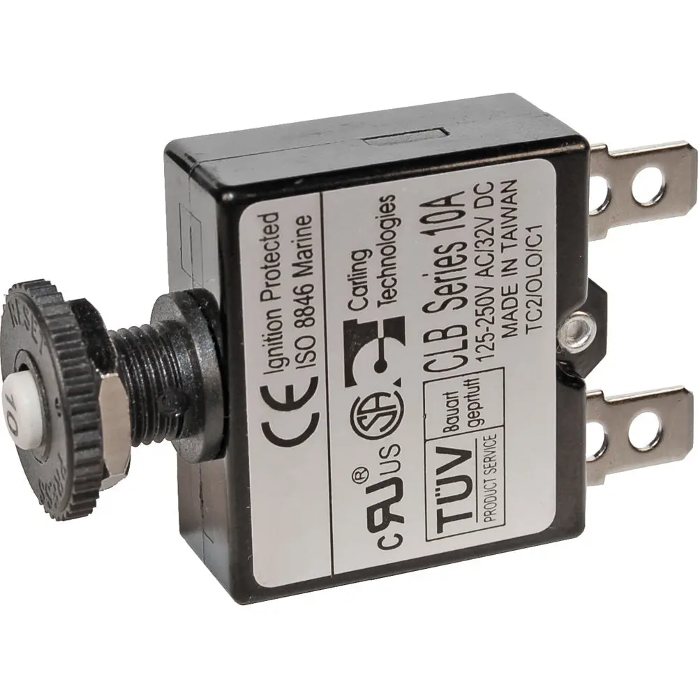 Blue Sea 7054 10A Push Button Thermal With Quick Connect Terminals [7054] 1