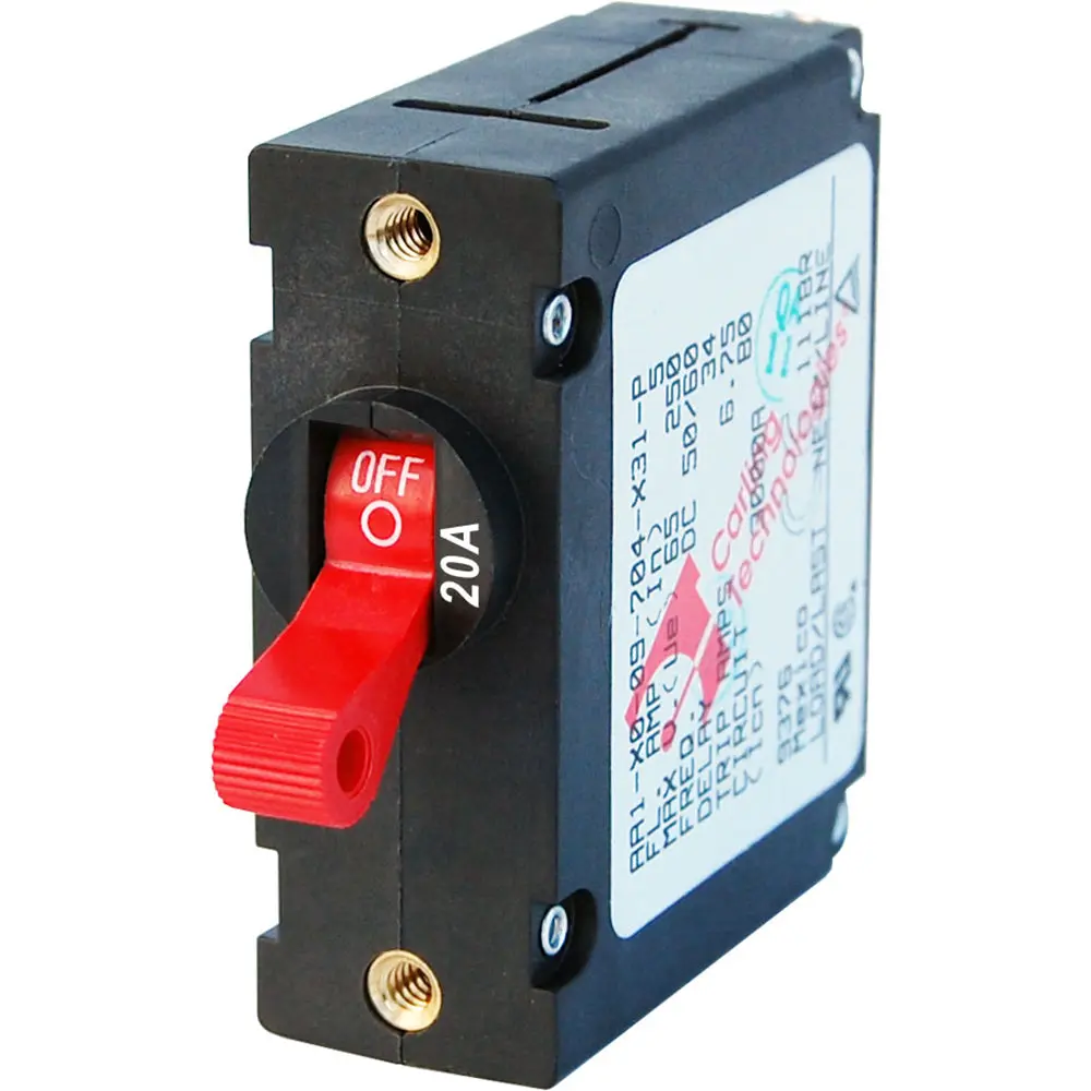 Blue Sea 7213 Ac / Dc Single Pole Magnetic World Circuit Breaker  -  20 Amp [7213] 1