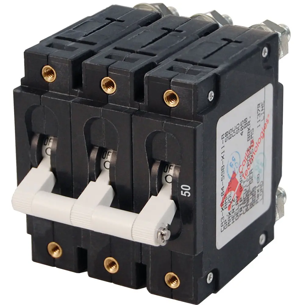 Blue Sea 7287 C-Series Triple Pole Circuit Breaker - 50A [7287] 1