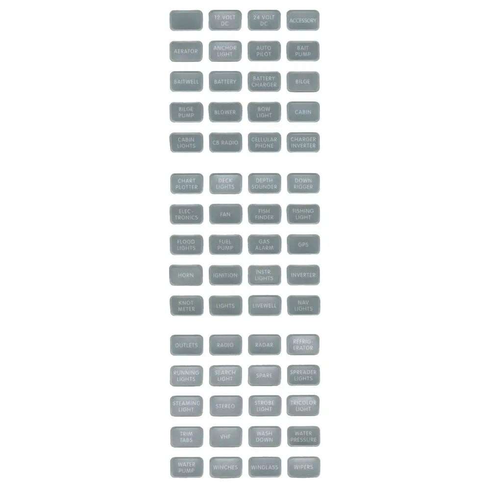 Blue Sea 8217 Grey Small Format Label Kit - 60 Labels [8217] 1