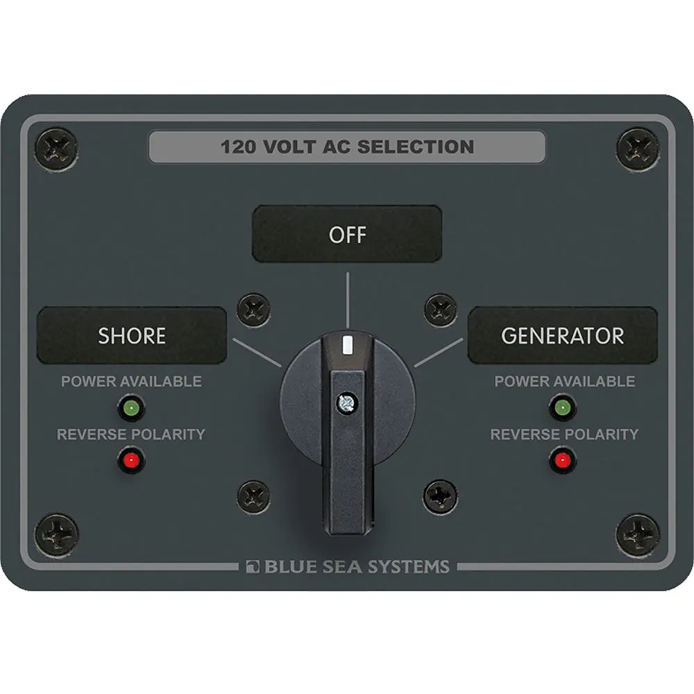 Blue Sea 8367 Ac Rotary Switch Panel 30 Ampere 2 Positions + Off, 2 Pole [8367] 1
