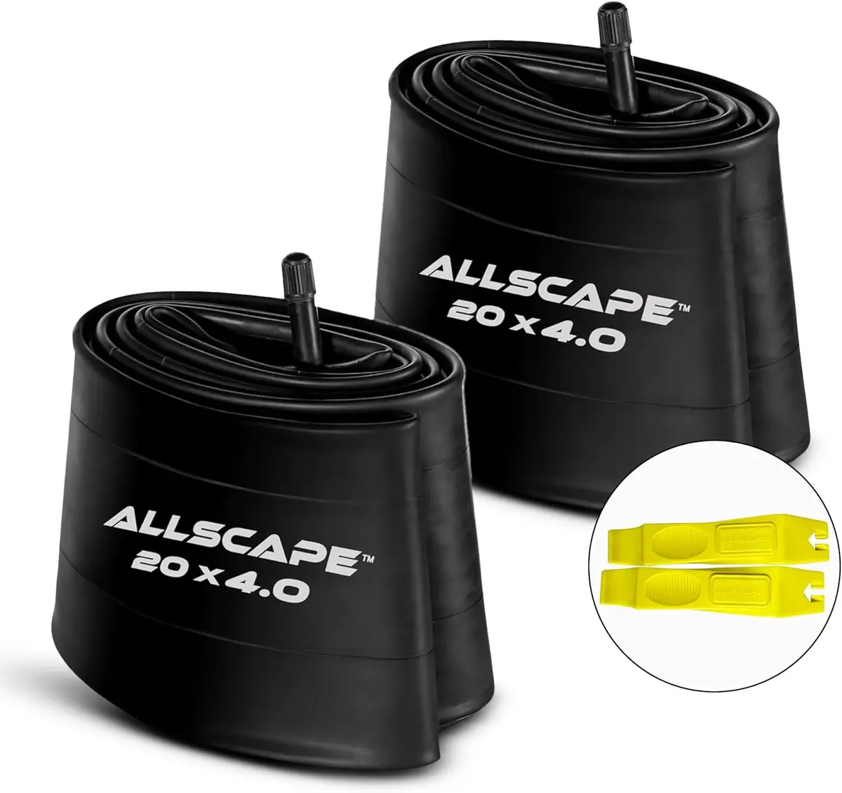 Heb Allscape 20X4' Tubes- Heavy Duty Bike Tube For Ebike Tires - Puncture Resistant Inner Tube For 20X4 1