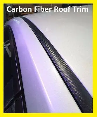 2001-2007 Ford Escape Black Carbon Fiber Roof Top Trim Molding Kit 1