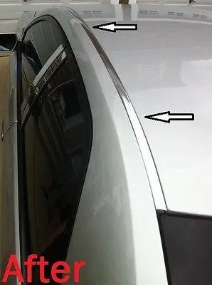 2005-2007 Ford Focus Hatchback Chrome Roof Top Trim Molding Kit 2