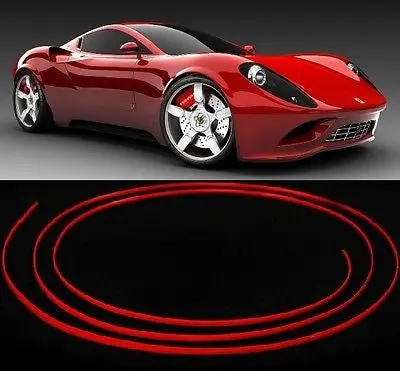 Red Trim Molding Strip 4Mm Interior Exterior Car Styling Ac Vent Trim 1