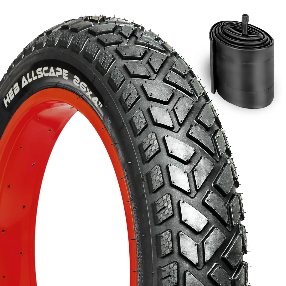 Heb Allscape® Fat Tire 26X4 (Includes 1 Tire/ 1 Tube 1