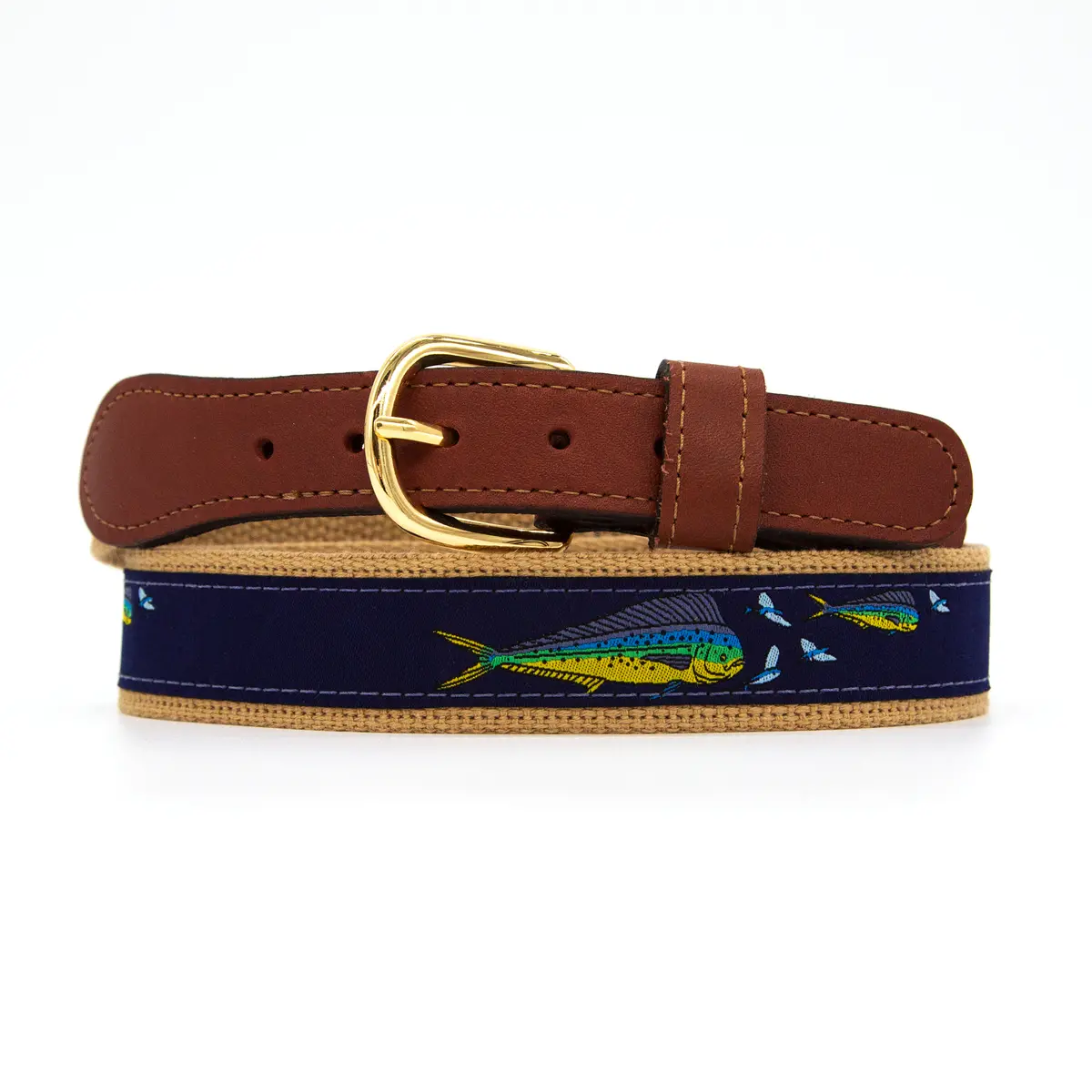 Zep Pro Navy Ribbon Dolphin Pattern Belt