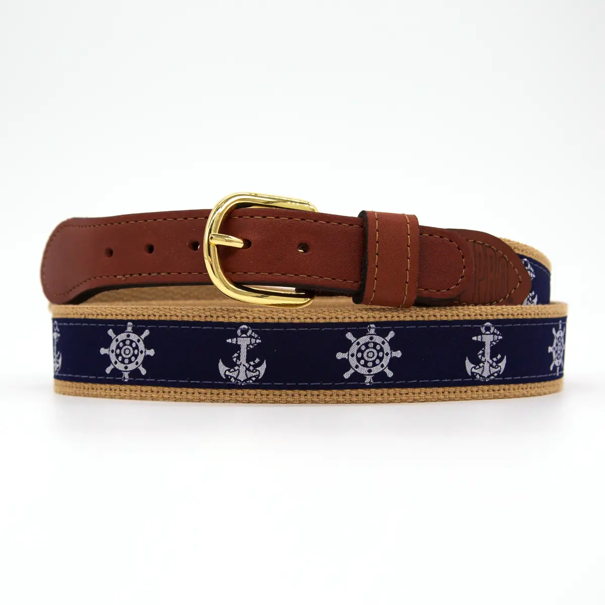 Zep Pro - Navy Ribbon Anchor Wheel Belt 1