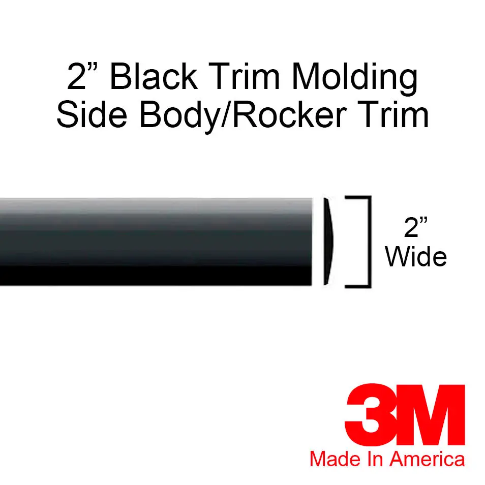 2" Black Side Body Trim Molding Fits Chevy Gmc Tahoe Suburban Silverado Trucks 1