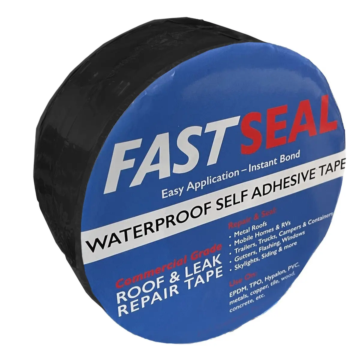 Fastseal Waterproof Roof Leak Repair Tape - Black 2" 1