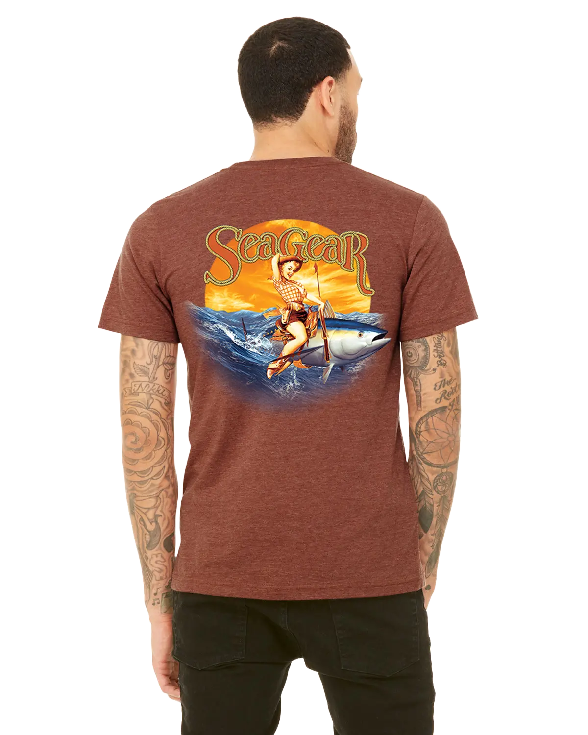 Sea Gear Saltwater Cowgirl Tri-Blend Tee – Lightweight, Heathered Short-Sleeve Shirt
