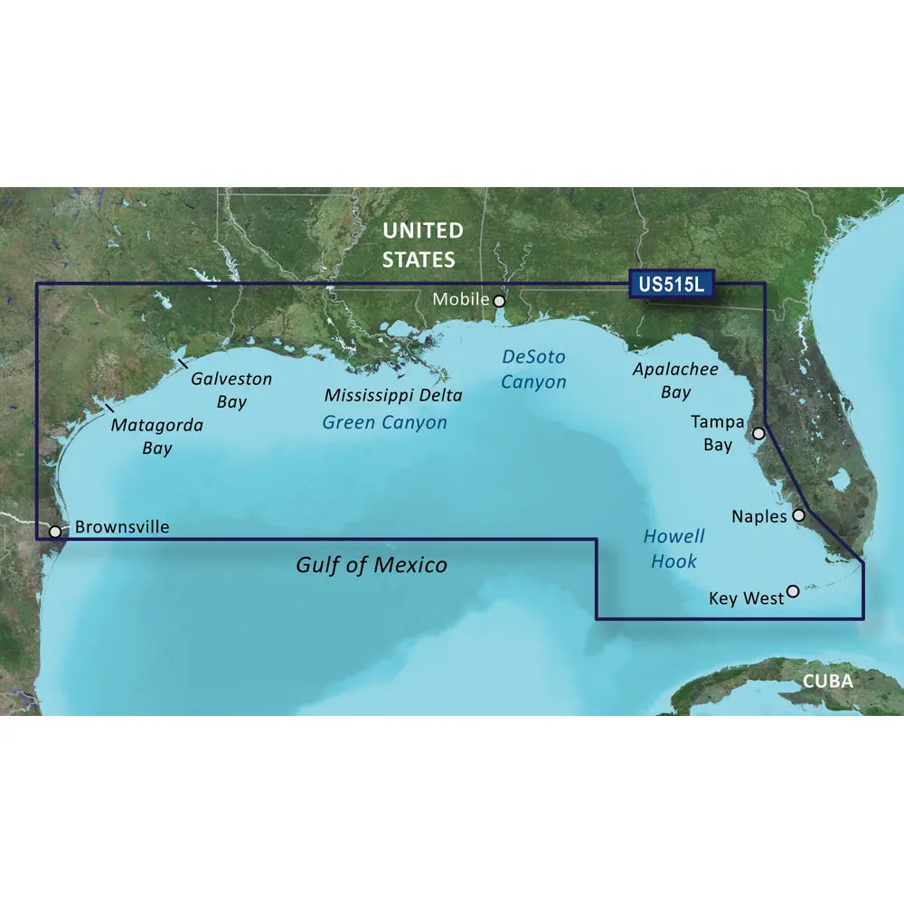 Garmin Bluechart G3 Vision Hd - Vus515l - Brownsville - Key Largo - Microsd/Sd [010-C0744-00] 1