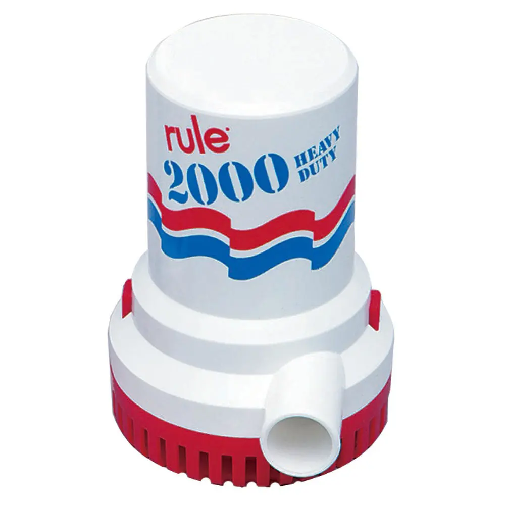 Rule 2000 Gph Non-Automatic Bilge Pump W/6' Leads [10-6Ul] 1