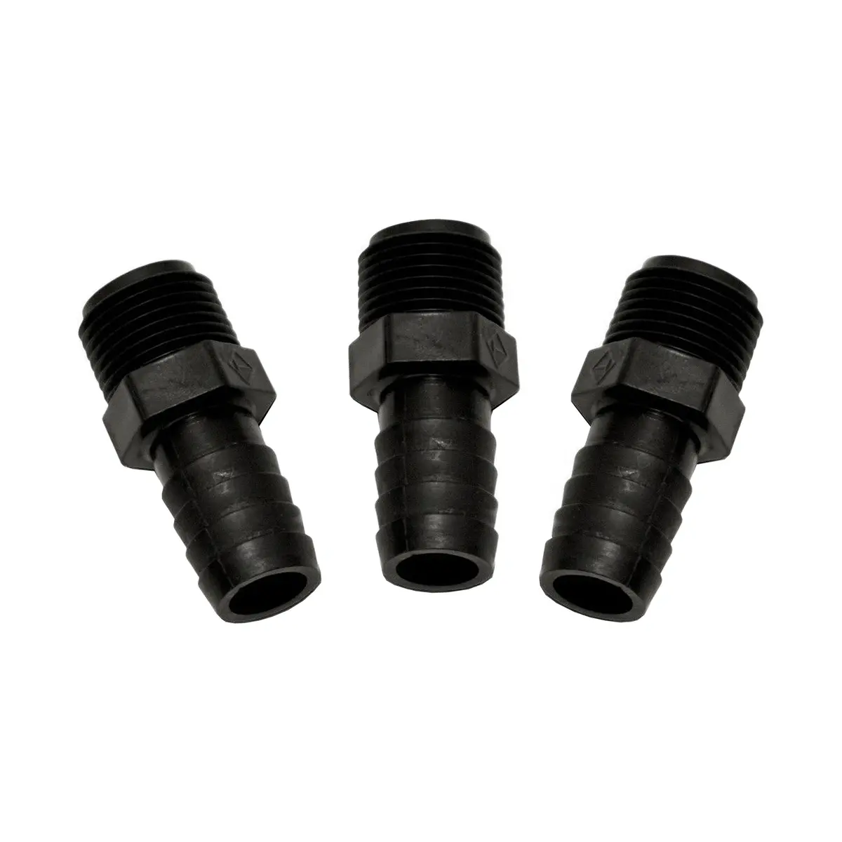 3/8" Mpt X 1/2" Barb, Straight Coupler - Rv Freshwater Tanks Fitting - 3 Pack 1