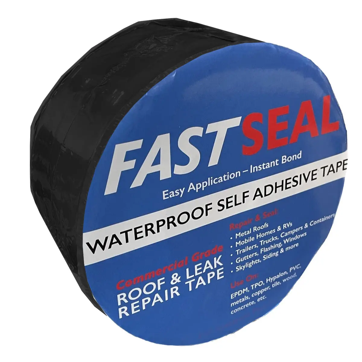 Fastseal Waterproof Roof Leak Repair Tape - Black 3" 1